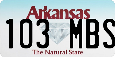AR license plate 103MBS