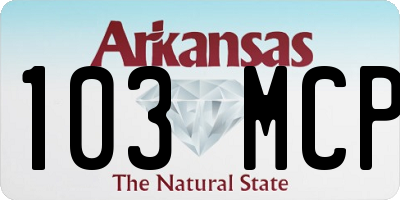 AR license plate 103MCP