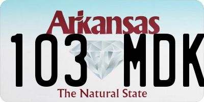 AR license plate 103MDK