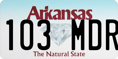 AR license plate 103MDR