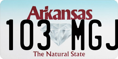 AR license plate 103MGJ