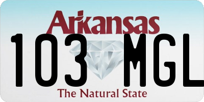AR license plate 103MGL