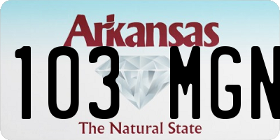 AR license plate 103MGN