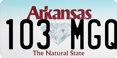 AR license plate 103MGQ