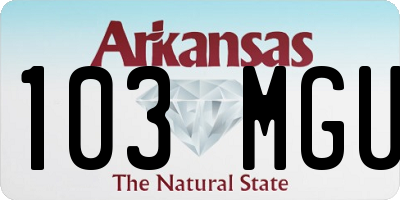AR license plate 103MGU