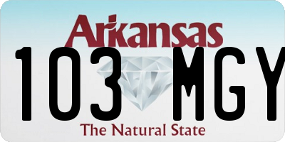 AR license plate 103MGY