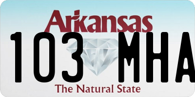 AR license plate 103MHA