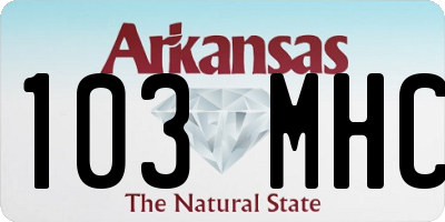 AR license plate 103MHC