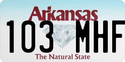 AR license plate 103MHF