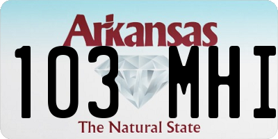 AR license plate 103MHI