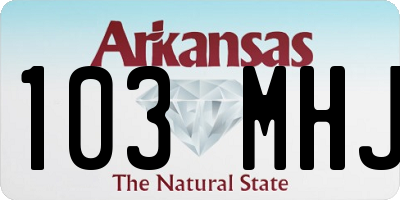 AR license plate 103MHJ