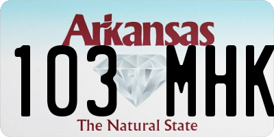 AR license plate 103MHK