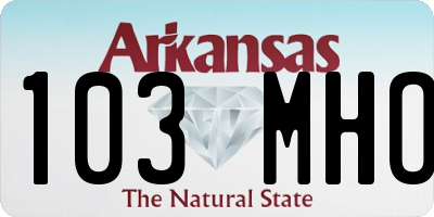 AR license plate 103MHO