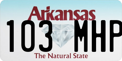 AR license plate 103MHP