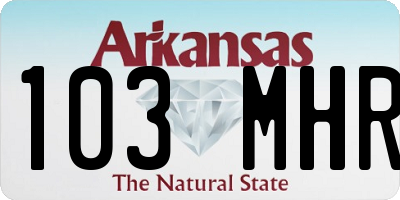AR license plate 103MHR