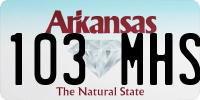 AR license plate 103MHS