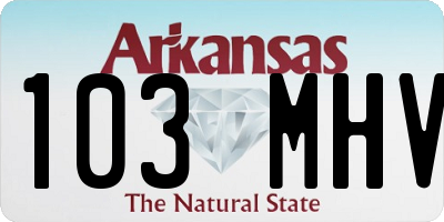 AR license plate 103MHV