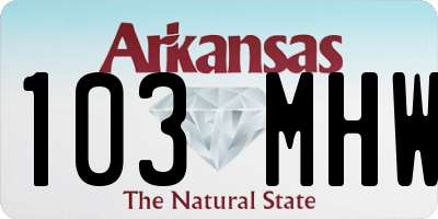 AR license plate 103MHW