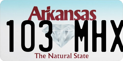 AR license plate 103MHX