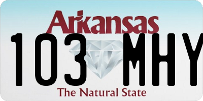 AR license plate 103MHY