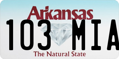 AR license plate 103MIA