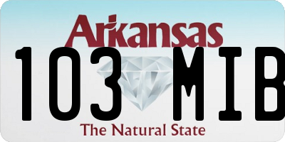 AR license plate 103MIB