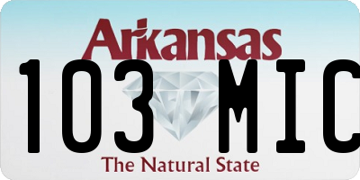 AR license plate 103MIC