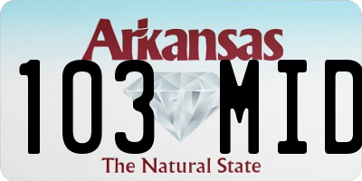 AR license plate 103MID
