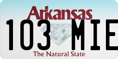 AR license plate 103MIE