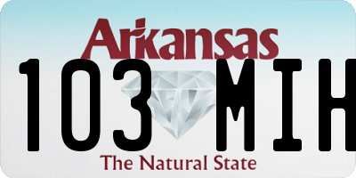 AR license plate 103MIH