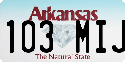 AR license plate 103MIJ