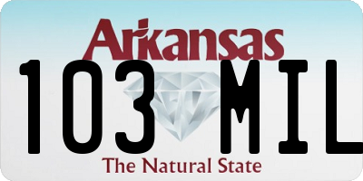 AR license plate 103MIL