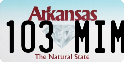 AR license plate 103MIM