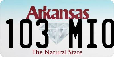 AR license plate 103MIO