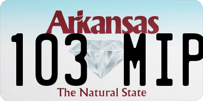 AR license plate 103MIP