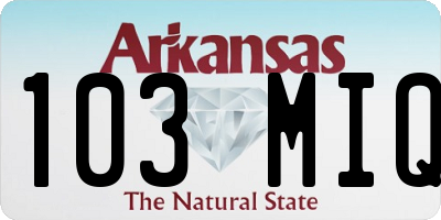 AR license plate 103MIQ