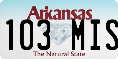 AR license plate 103MIS