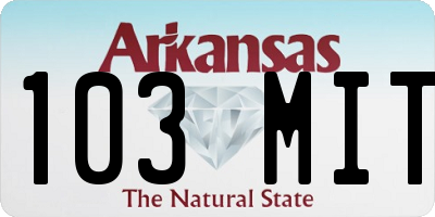 AR license plate 103MIT