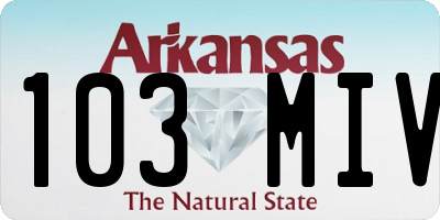 AR license plate 103MIV