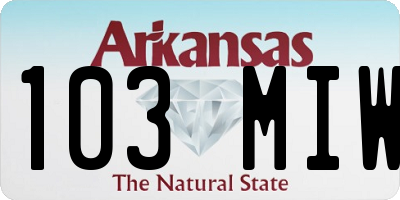 AR license plate 103MIW