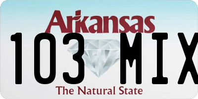 AR license plate 103MIX