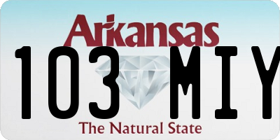 AR license plate 103MIY