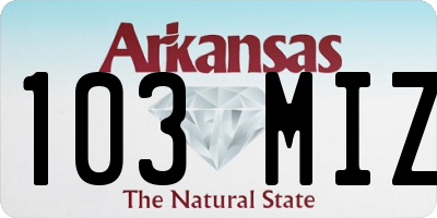 AR license plate 103MIZ