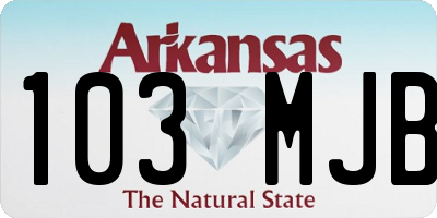 AR license plate 103MJB