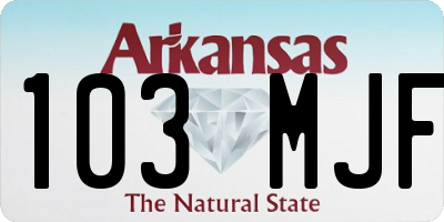 AR license plate 103MJF