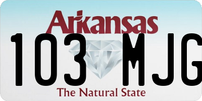 AR license plate 103MJG
