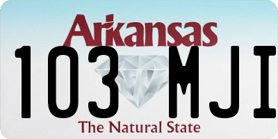 AR license plate 103MJI