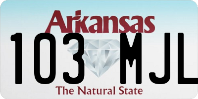AR license plate 103MJL