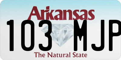 AR license plate 103MJP