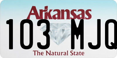 AR license plate 103MJQ